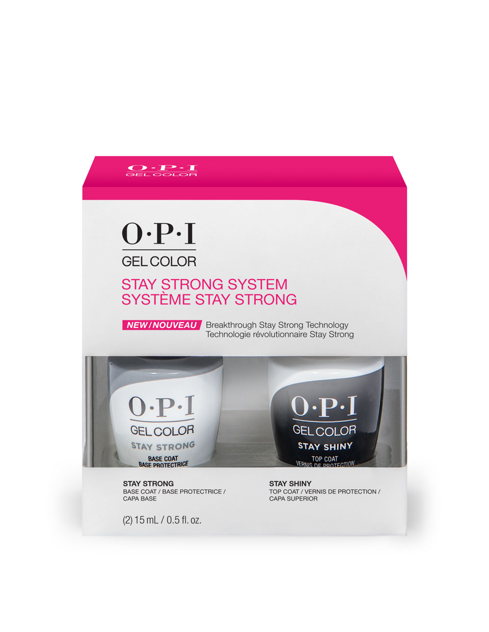 OPI GelColor Stay Strong Strengthening Base Coat Gel Nail Polish Duo Pack |  OPI