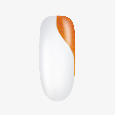 Apply a swoosh of GelColor Mango For It to the top right corner of the nail