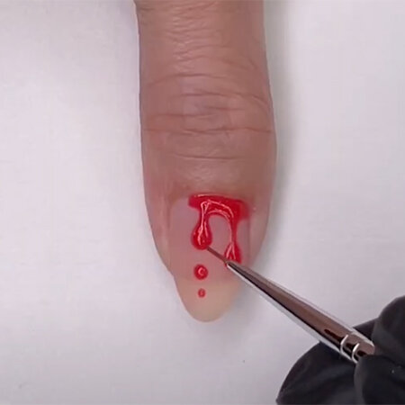 Blood Drip Halloween Nail Art