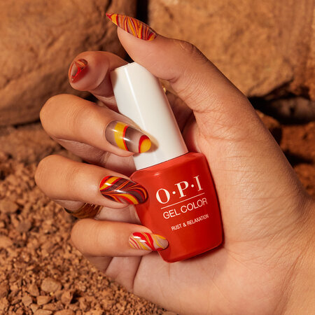 OPI Gel Nail Art Look- Earth, Wind, & Fired Up Step 5