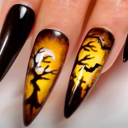 OPI Halloween Stiletto Nails Nail Art