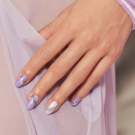 Marble Nail Art: Set in Lavender Stone