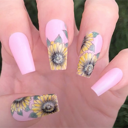 OPI Pro Nail Art Look: Sunflower Nail Art - Hello Sunshine
