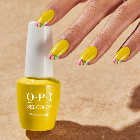 OPI Pro Summer Rainbow French Tip Nail Art Look: Sunny Disposition