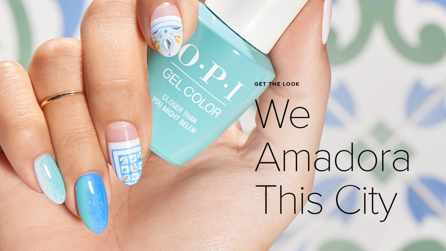 Geometric Nail Art Step-by-Step: We Amadora This City | OPI