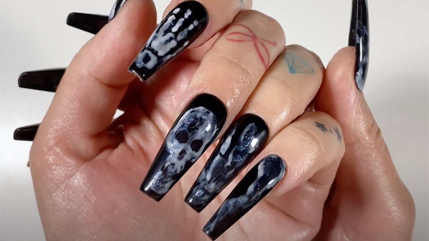 Halloween Ghost Nail Art Step-by-Step: Too Ghoul For School | OPI