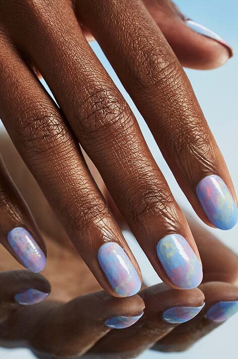 Marbled De Vice Spring Nail Art Step By
