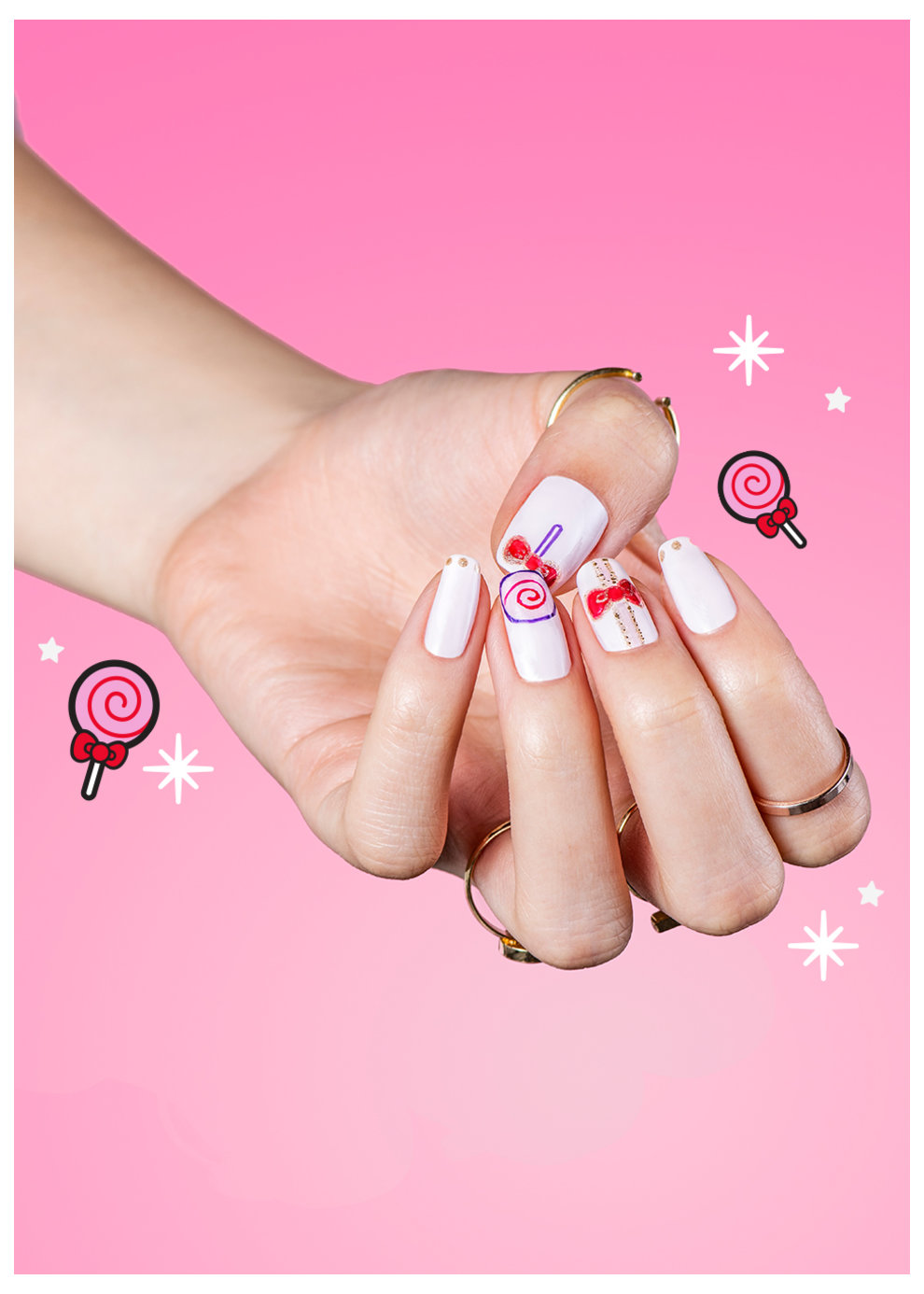 Hello Kitty Halloween limited edition nail set 