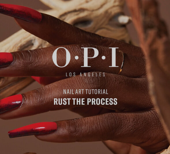OPI Ombre Dip Powder Nail Art Look- Rust the Process Video