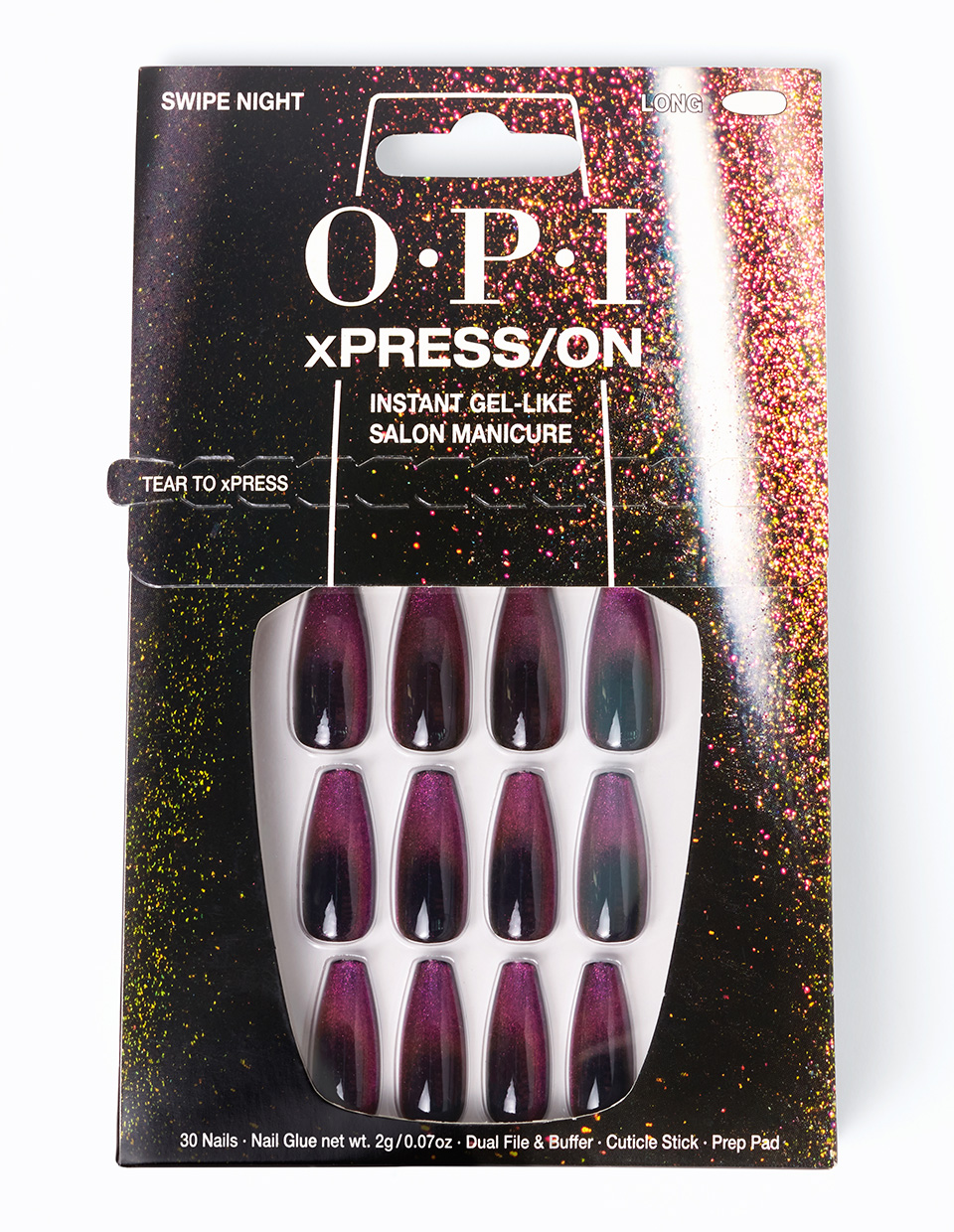 Swipe Night Black Cat Eye Press-On Nails | OPI